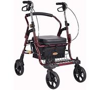 Andador para ancianos Andador con ruedas, ayuda para caminar Altura ajustable, andador con ruedas de postura vertical Gran espacio, andador con ruedas portátil de movilidad con 4 ruedas para personas