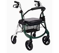 Andador para ancianos Andador con ruedas, ayuda para caminar con ruedas, altura ajustable, andador con ruedas de postura vertical, andador con ruedas portátil de movilidad con 4 ruedas para personas m