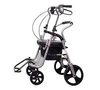 Andador para ancianos Andador con ruedas, ayuda para caminar con ruedas motrices, andador con ruedas de postura vertical, andador de aluminio superligero, andador portátil de movilidad con andador de