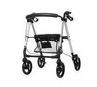 Andador para ancianos Andador con ruedas Ayudas para la movilidad con asiento y 4 ruedas - Andador con ruedas plegable ligero para personas mayores - Ayuda para caminar con movilidad compacta Altura a