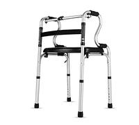 Andador Para Ancianos Andador Con Ruedas Para Adultos, Resistente, Ajustable En Altura, Con 4 Ruedas Universales Bloqueables, Cojín De Asiento, Reposabrazos Y Axilas. Estándar.