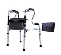 Andador para Ancianos,Andador con ruedas para personas mayores, andador, andador plegable para personas mayores con bolsa de transporte, altura ajustable, silla de ducha con almohadilla de c