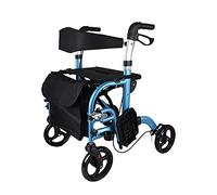 Andador para ancianos Andador con ruedas plegable, andador con reposabrazos acolchado y ayuda para caminar con respaldo y bolsa de almacenamiento, carrito de compras para ancianos, adultos mayores