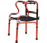 Andador para ancianos Andador con ruedas vertical plegable de aleación de aluminio, ayuda para caminar, muletas para discapacitados, equipo auxiliar para ancianos