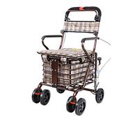 Andador para Ancianos,Andador De Altura Ajustable,Andador,Carrito De Pesca Universal De Dos Ruedas Con Freno De Mano, Andadores Plegables Para Personas Mayores Que Caminan, Con Freno De Esta