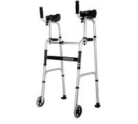 Andador para Ancianos, Andador de Aluminio, Altura ajustable plegable del caminante de aluminio ligero con las ruedas for las personas mayores