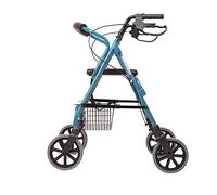 Andador para ancianos Andador de cuatro ruedas, andador plegable y silla de transporte, carrito de compras manual para adultos, personas mayores, ancianos y discapacitados