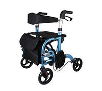 Andador para ancianos Andador para Ancianos, Andador con Ruedas Plegable Ayuda para Caminar en Aluminio Elementos Esenciales para el Hospital Fácil de Llevar Reposabrazos para Ancianos Muletas Andador