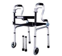 Andador para ancianos Andador plegable multifunción para adultos mayores que camina aleación de aluminio | con Asiento | Altura ajustable 80-95 cm | Carga máxima 180 kg