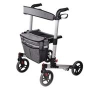 Andador para Ancianos, Andador Rollator, Rodillo compacto con asiento y bolsa, andador plegable con freno bloqueable for personas mayores con movilidad reducida