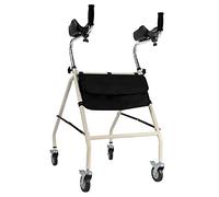 Andador para ancianos Andador vertical, andador plegable de pie con reposabrazos acolchados, asistencia para caminar ajustable en altura, equipado para personas mayores y adultos con movilidad limitad