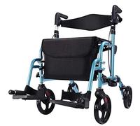 Andador para ancianos Andador vertical plegable, andador con ruedas ligero, se puede empujar sobre ruedas, andador de rehabilitación de cuatro ruedas, carrito de compras, vehículo recreativo