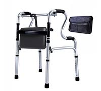 Andador para ancianos Andadores con ruedas altos para personas mayores, andadores ligeros con ruedas plegables para hombres altos de más de 6 pies, ayudas de movilidad vertical con asiento y bolsa de