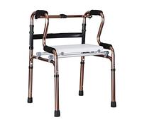 Andador para Ancianos,Andadores con ruedas, andador, andador plegable de aluminio, ayuda para movilidad limitada, andador para personas mayores, altura ajustable con asiento de baño