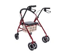 Andador para ancianos Andadores con ruedas Andador con ruedas con asiento, Andador con ruedas plegable, 4 ruedas Movilidad Ayudas para caminar Sistema de freno doble, Utilizado para personas mayores q