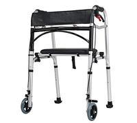 Andador para ancianos Andadores con ruedas Andador con ruedas de altura ajustable, andador plegable con ruedas y frenos, andador vertical ligero para exteriores, para mujeres mayores (Color : Style2)
