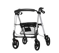 Andador para ancianos Andadores con ruedas Andador con ruedas, marco para caminar, 4 ruedas, ayudas para la movilidad compactas y plegables con bolsa de asiento, andador de transporte, bastón multiuso