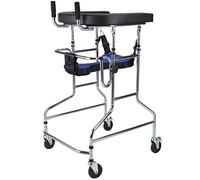 Andador para ancianos Andadores con ruedas Andador vertical, andador con ruedas para adultos, ayudas para caminar de altura ajustable para trabajo pesado con 4 ruedas universales bloqueables, cojín de