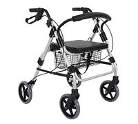 Andador para ancianos Andadores con ruedas Andadores con ruedas portátiles para personas mayores con ruedas y asiento de 8 pulgadas, para todo terreno, andador ligero plegable para adultos (Color : Si