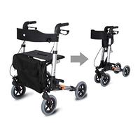Andador para ancianos Andadores con ruedas Andadores para personas mayores Andadores plegables para todo terreno con suspensiones, carrito de compras paso a paso para ancianos, silla de ruedas plegabl