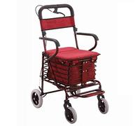 Andador para ancianos Andadores con ruedas, carrito de compras para personas mayores, andador con ruedas para silla de ruedas, silla de andador de transporte, plegable con asiento, ayuda para la movil