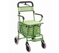 Andador para ancianos Andadores con ruedas, carrito de compras para personas mayores, andador con ruedas para silla de ruedas, silla de andador de transporte, plegable con asiento, ayuda para la movil
