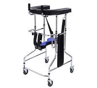 Andador para ancianos Andadores con ruedas Marco para andador de pie, Ayuda para andador para ancianos, Entrenamiento de rehabilitación Soporte para caminar para adultos Altura de acero inoxidable aju