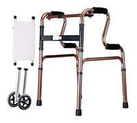 Andador para Ancianos,Andadores de altura ajustable, andadores marrones para personas mayores, asistente de paso plegable, liviano y resistente para personas mayores adultas altas, marco de
