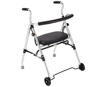 Andador para Ancianos,Andadores para personas mayores, ayudas para caminar, 2 ruedas, andador médico portátil con pedal, andador con respaldo cómodo, utilizado para personas mayores que cami