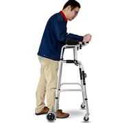 Andador para ancianos Andadores plegables de cuatro ruedas, marcos de seguridad portátiles ligeros para inodoro para personas mayores, ayuda auxiliar para la rehabilitación de discapacitados