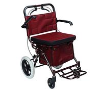 Andador para ancianos Ayudas para la movilidad plegables, andador con ruedas de acero en las cuatro ruedas con soporte para la espalda, reposabrazos ajustable, asiento acolchado