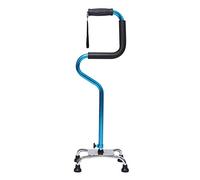 Andador para Ancianos,Bastón, Bastón para Anciano Bastón Cuatro Pies Multifunción Giratorio Antideslizante Muletas Médicas para Ancianos Ayuda Ajustable Plegable Liviana,Azul