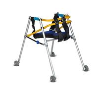 Andador para Ancianos,Bastón, práctico andador plegable para rehabilitación infantil con rueda y asiento para parálisis cerebral y miembros inferiores