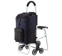 Andador para ancianos Carrito de compras Walker Rollator con asiento, ayudas de movilidad plegables, livianas y portátiles, gran capacidad para satisfacer las necesidades diarias de compras