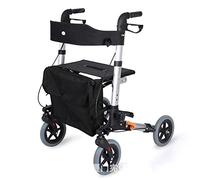 Andador para ancianos Fundas de asiento y respaldo con ruedas, Andador para ancianos, Carrito, Carrito de compras, Caminata asistida, Caminata en cuatro ruedas, Plegable, Andador para silla de ruedas