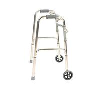 Andador para ancianos Ligero 2,6 kg Plegable Adultos Mayores Andadores Andadores Asistidos Escalada en el Fram Aid Downhill Walking Fram Aid Muleta de 2 ruedas|Aleación de aluminio | Altura ajustable