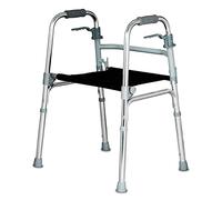 Andador para ancianos, marco ligero de aleación de aluminio, ayuda para la vida diaria con asiento y asa plegable, silla de transporte, andador rodante, ayuda de movilidad duradera, estrella de luz