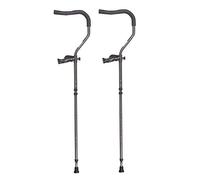 Andador para Ancianos,Muleta de aleación de aluminio gruesa plegable con absorción de impactos, doble deslizamiento, antideslizante, para personas mayores discapacitadas