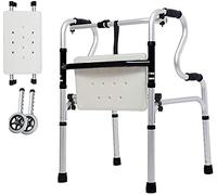 Andador para ancianos para personas mayores, andador auxiliar para ancianos, andador se puede utilizar en el baño, resistente al agua, peso máximo 360 libras (color: negro, tamaño: #2) (negro #2)