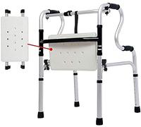 Andador para ancianos para personas mayores, andador auxiliar para ancianos, andador se puede utilizar en el baño, resistente al agua, peso máximo 360 libras (color: negro, tamaño: #2) (negro #2)
