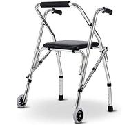 Andador para ancianos para personas mayores, andador con ruedas con asiento y ruedas, portátil, ligero, plegable, para personas mayores, para casa al aire libre (color: verde) (verde) Everything is
