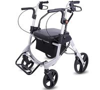 Andador para Ancianos, Plegable, Ahorro de Espacio, Ligero, Portátil, Cómodo, Parte Posterior Esponjosa, Fácil de Operar, Carro Multifuncional (big wheel)