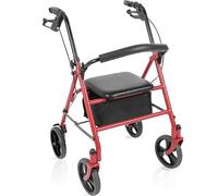 Andador para Ancianos Plegable con Asiento Ruedas 20 cm Especial Bordillos Frenos Dortomedical®