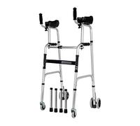 Andador para Ancianos,Práctico andador con ruedas estándar con 4 ruedas - Andador plegable para personas mayores - Ayudas para caminar Marcos de aluminio livianos Soporta hasta 440 lbs Compa
