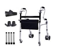Andador para Ancianos,Práctico andador plegable de aluminio, andador para personas mayores, ayuda para la movilidad con asiento, entrenador de miembros inferiores, para personas de entre 145