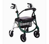 Andador para Ancianos,Práctico carrito de compras plegable para personas mayores con asiento y freno de dos manos, equipado con cesta de almacenamiento y pedal, adecuado para caminar e ir de