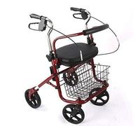Andador para ancianos, Rollator Mobility Walker, Caminador de rodillos plegables de 4 ruedas - Caminador for personas mayores - Carreto de compras plegable - con altura de mango ajustable