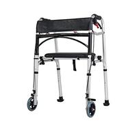 Andador para ancianos, Rollator Mobility Walker, Caminador de viajes plegables portátiles, caminantes de lanzamiento de gatillo for adultos, ayuda de movilidad del rodillo for altura de ancianos ajust