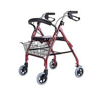 Andador para ancianos, Rollator Mobility Walker, Doble Walkers Ultra Mobility Aid Four con ruedas, el marco de caminata Medical Rollator de transmisión altura ajustable