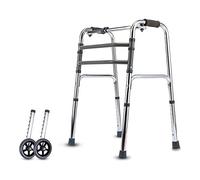 Andador para ancianos, Rollator Mobility Walker, Marco de caminata plegable con ruedas Altura ligera Rollador de aluminio Walker ajustable con modo fijo interactivo